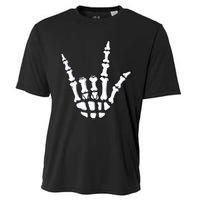 I Love You Sign Language Skeleton Hand ASL Halloween Cooling Performance Crew T-Shirt