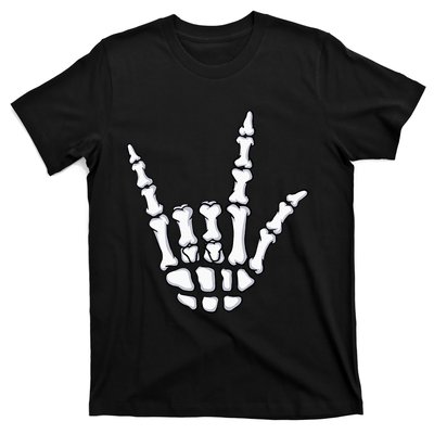 I Love You Sign Language Skeleton Hand ASL Halloween T-Shirt