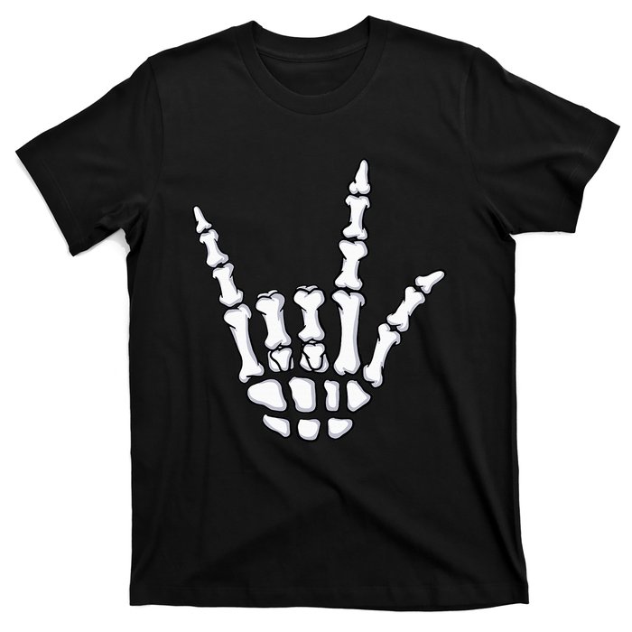 I Love You Sign Language Skeleton Hand ASL Halloween T-Shirt