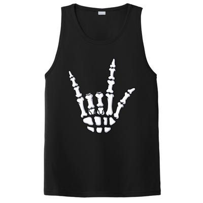 I Love You Sign Language Skeleton Hand ASL Halloween PosiCharge Competitor Tank