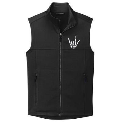 I Love You Sign Language Skeleton Hand ASL Halloween Collective Smooth Fleece Vest