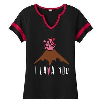 I Lava You Gift Volcanologist Geologist Valentines Day Gift Funny Gift Ladies Halftime Notch Neck Tee