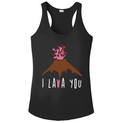 I Lava You Gift Volcanologist Geologist Valentines Day Gift Funny Gift Ladies PosiCharge Competitor Racerback Tank