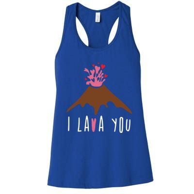 I Lava You Gift Volcanologist Geologist Valentines Day Gift Funny Gift Women's Racerback Tank