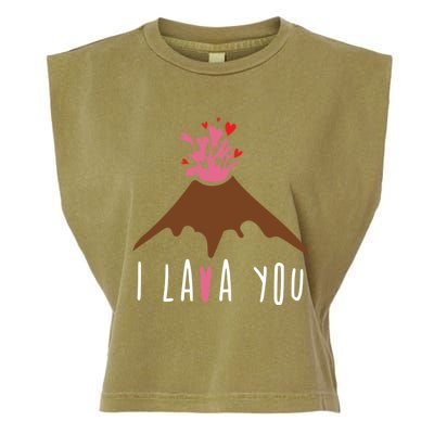 I Lava You Gift Volcanologist Geologist Valentines Day Gift Funny Gift Garment-Dyed Women's Muscle Tee