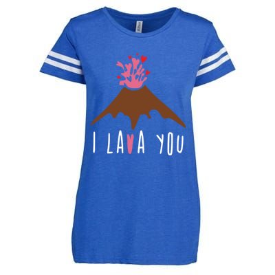 I Lava You Gift Volcanologist Geologist Valentines Day Gift Funny Gift Enza Ladies Jersey Football T-Shirt