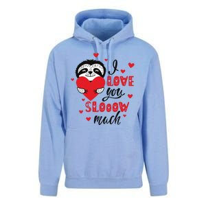 I Love You So Much Cute Sloth Valentines Day Gift Unisex Surf Hoodie