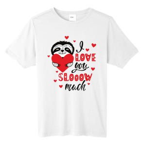 I Love You So Much Cute Sloth Valentines Day Gift Tall Fusion ChromaSoft Performance T-Shirt