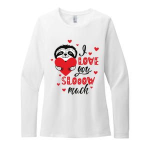 I Love You So Much Cute Sloth Valentines Day Gift Womens CVC Long Sleeve Shirt