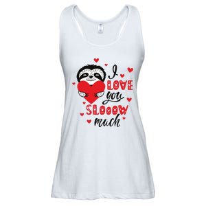 I Love You So Much Cute Sloth Valentines Day Gift Ladies Essential Flowy Tank