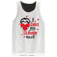 I Love You So Much Cute Sloth Valentines Day Gift Mesh Reversible Basketball Jersey Tank