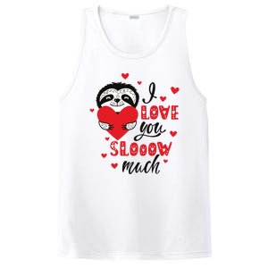 I Love You So Much Cute Sloth Valentines Day Gift PosiCharge Competitor Tank