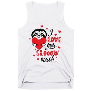 I Love You So Much Cute Sloth Valentines Day Gift Tank Top