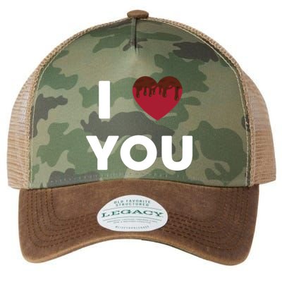 I Love You Heart Shape Covered With Chocolate Valentines Gift Legacy Tie Dye Trucker Hat