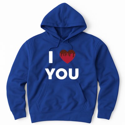 I Love You Heart Shape Covered With Chocolate Valentines Gift Hoodie