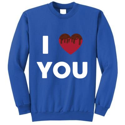 I Love You Heart Shape Covered With Chocolate Valentines Gift Sweatshirt