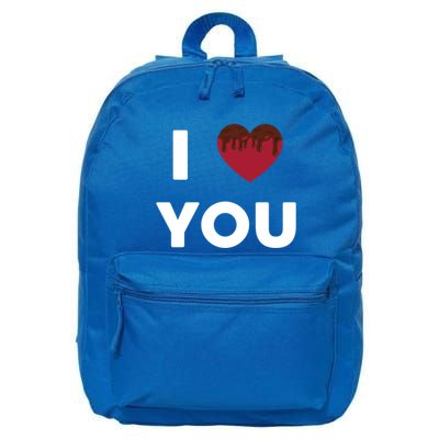 I Love You Heart Shape Covered With Chocolate Valentines Gift 16 in Basic Backpack