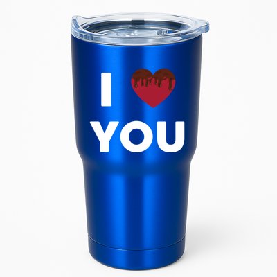 I Love You Heart Shape Covered With Chocolate Valentines Gift Tumbler