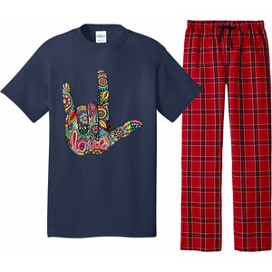 I Love You American Sign Language Gift Pajama Set