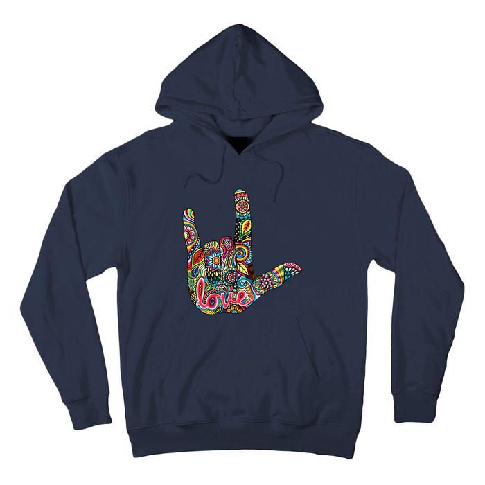 I Love You American Sign Language Gift Tall Hoodie