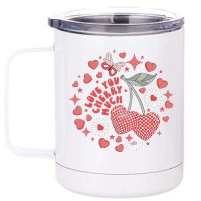 I Love You Cherry Much Valentine's Day For Couple Lover 12 oz Stainless Steel Tumbler Cup