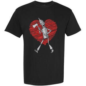 I Love You Wizard Of Oz Tin Man Scribble Heart Garment-Dyed Heavyweight T-Shirt