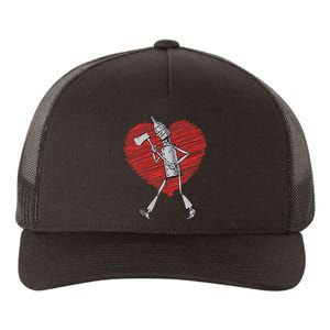 I Love You Wizard Of Oz Tin Man Scribble Heart Yupoong Adult 5-Panel Trucker Hat