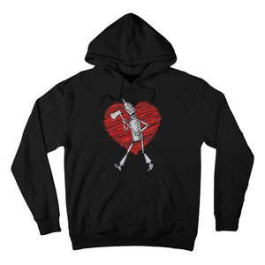 I Love You Wizard Of Oz Tin Man Scribble Heart Hoodie