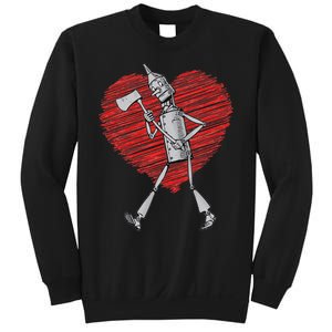 I Love You Wizard Of Oz Tin Man Scribble Heart Sweatshirt