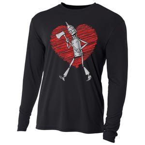 I Love You Wizard Of Oz Tin Man Scribble Heart Cooling Performance Long Sleeve Crew