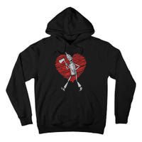 I Love You Wizard Of Oz Tin Man Scribble Heart Tall Hoodie