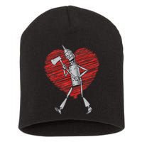 I Love You Wizard Of Oz Tin Man Scribble Heart Short Acrylic Beanie