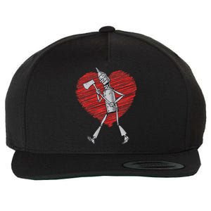 I Love You Wizard Of Oz Tin Man Scribble Heart Wool Snapback Cap