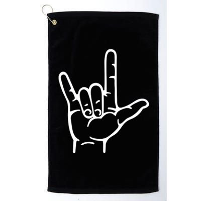 I Love You Sign ASL Platinum Collection Golf Towel