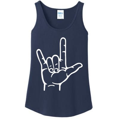 I Love You Sign ASL Ladies Essential Tank