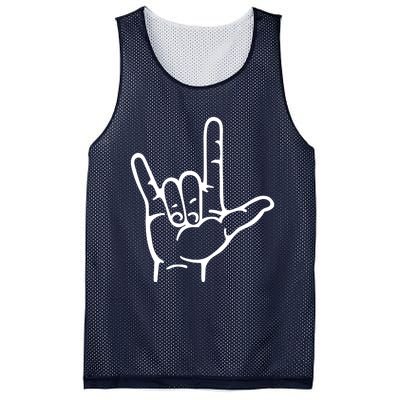 I Love You Sign ASL Mesh Reversible Basketball Jersey Tank