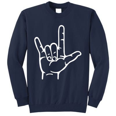 I Love You Sign ASL Tall Sweatshirt