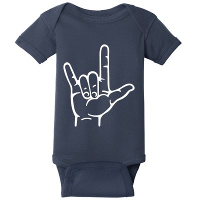 I Love You Sign ASL Baby Bodysuit