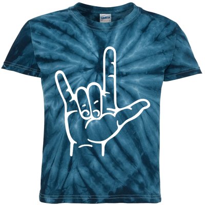 I Love You Sign ASL Kids Tie-Dye T-Shirt