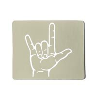 I Love You Sign ASL Mousepad