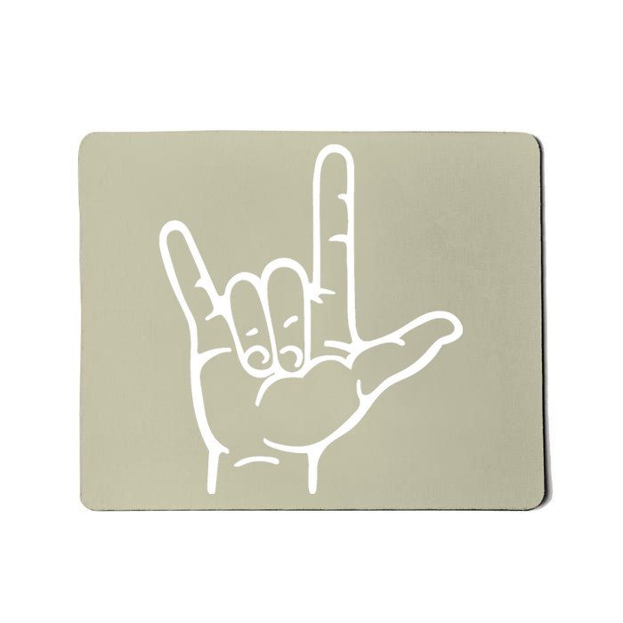 I Love You Sign ASL Mousepad