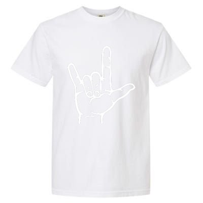 I Love You Sign ASL Garment-Dyed Heavyweight T-Shirt