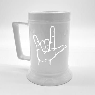 I Love You Sign ASL Beer Stein