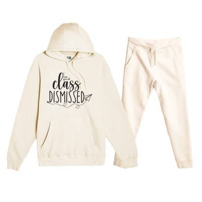 I Love You All Class Dismissed Teacher Last Day Of School Premium Hooded Sweatsuit Set