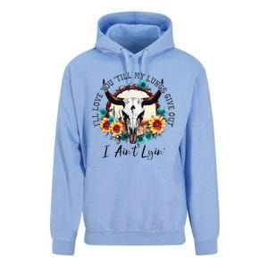 ILl Love You Till My Lungs Give Out I AinT Lyin Western Unisex Surf Hoodie