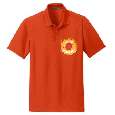 I Love You More Than Donuts Valentines Day Cool Gift Dry Zone Grid Polo