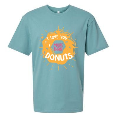 I Love You More Than Donuts Valentines Day Cool Gift Sueded Cloud Jersey T-Shirt