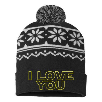 I Love You I Know Matching Couples Vacation USA-Made Snowflake Beanie