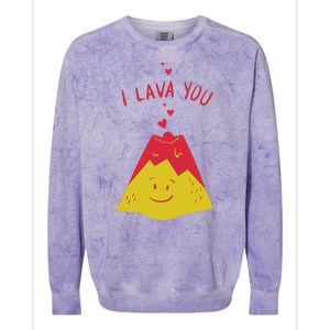 I Lava You Cute Funny Romantic Gift Colorblast Crewneck Sweatshirt