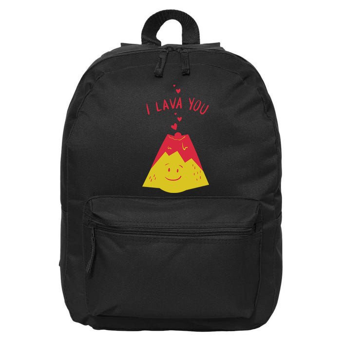 I Lava You Cute Funny Romantic Gift 16 in Basic Backpack
